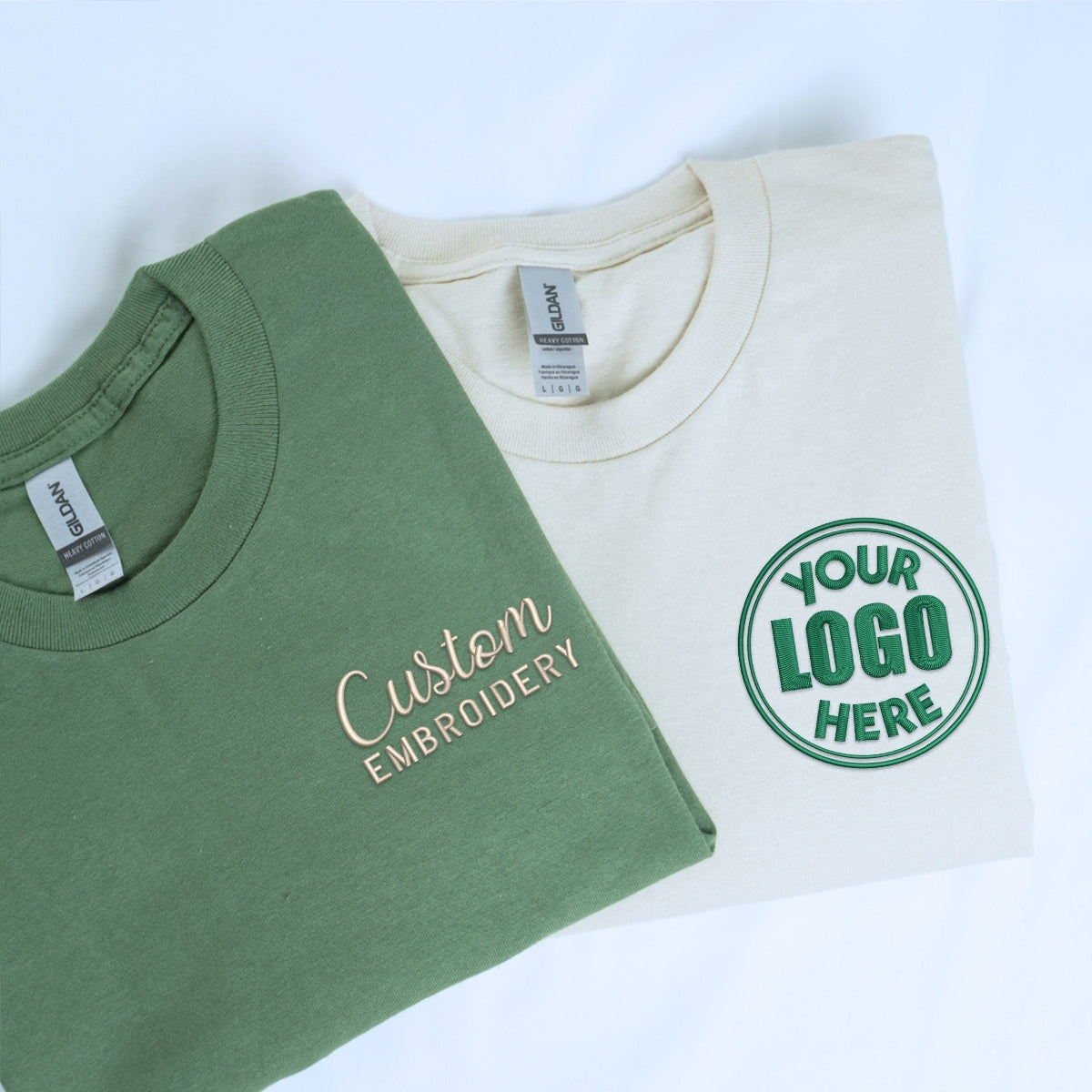 Personalized Custom Text Embroidered Tee | Minimalist Premium Cotton