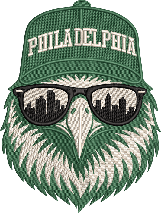 Philly Skyline Reflection Embroidered Patch – Premium Stitch