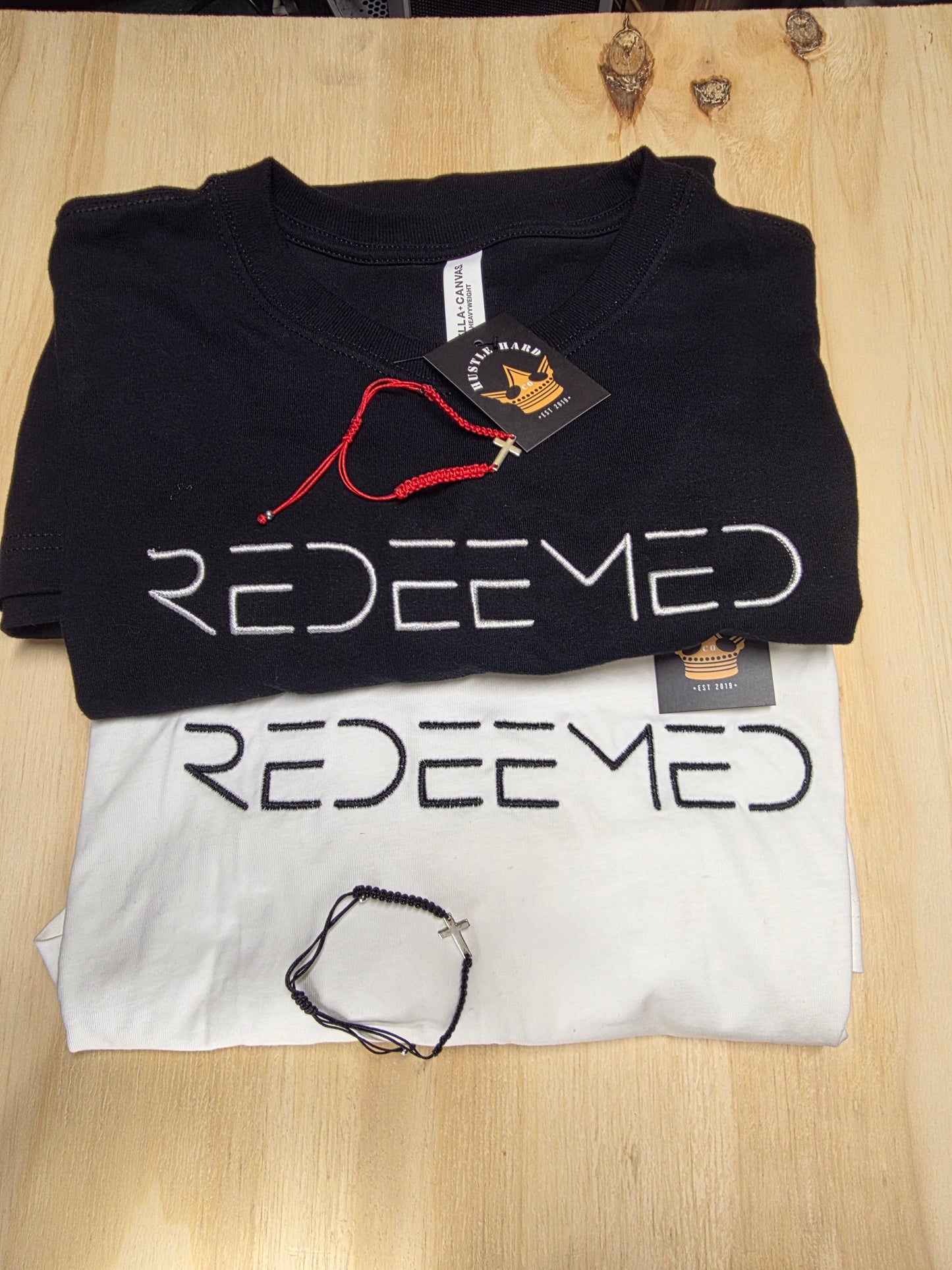 Redeemed Embroidered Heavyweight Tee – Hustle Hard Co.
