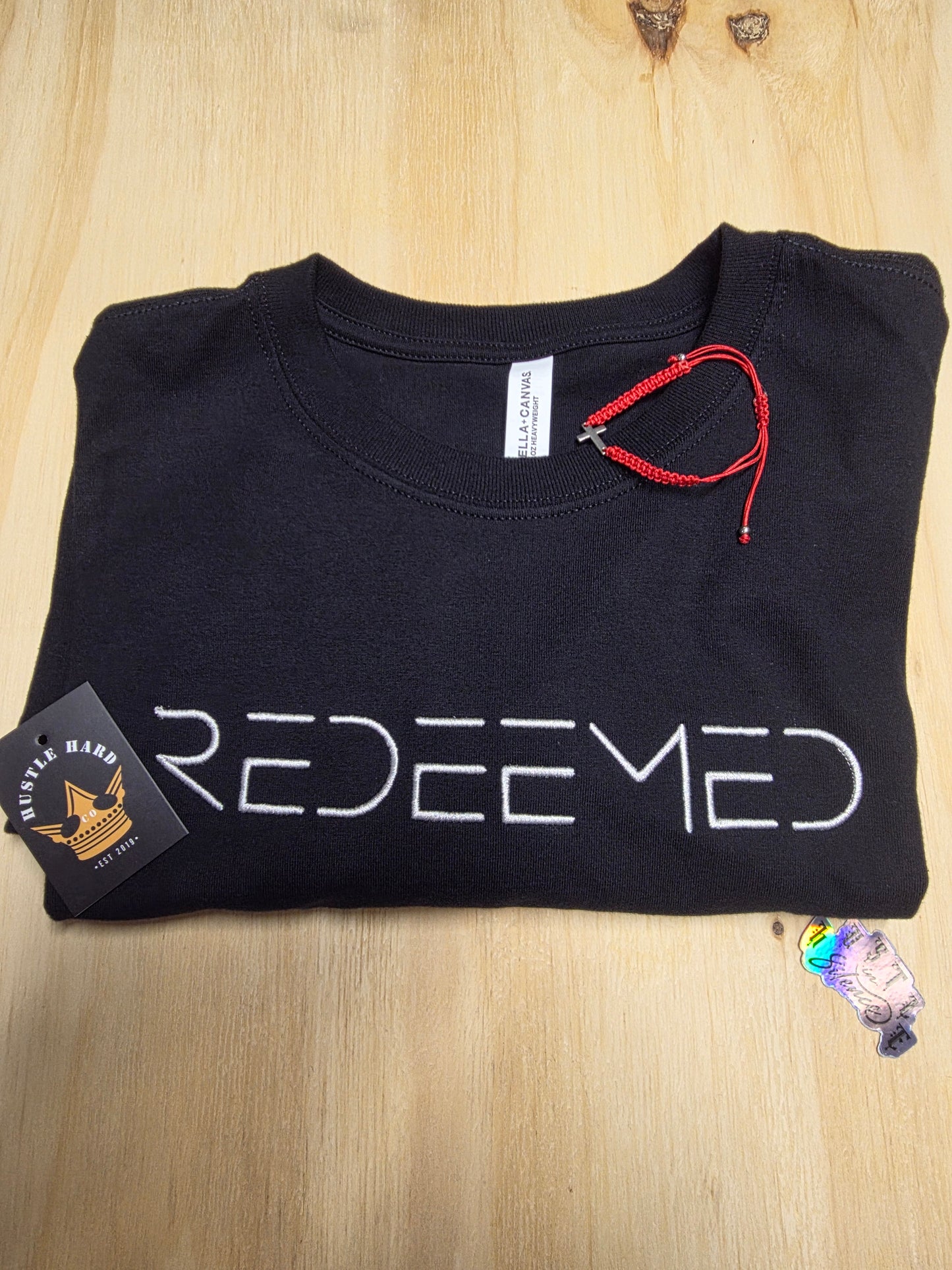 Redeemed Embroidered Heavyweight Tee – Hustle Hard Co.
