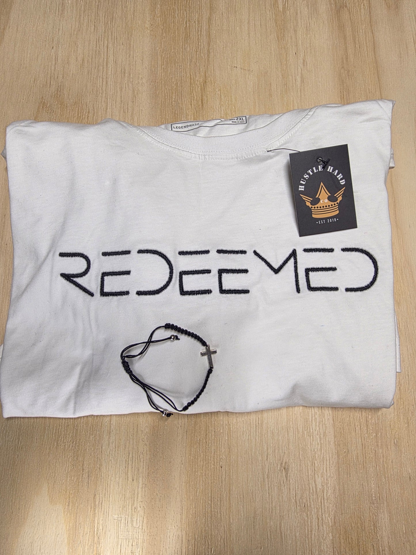 Redeemed Embroidered Heavyweight Tee – Hustle Hard Co.