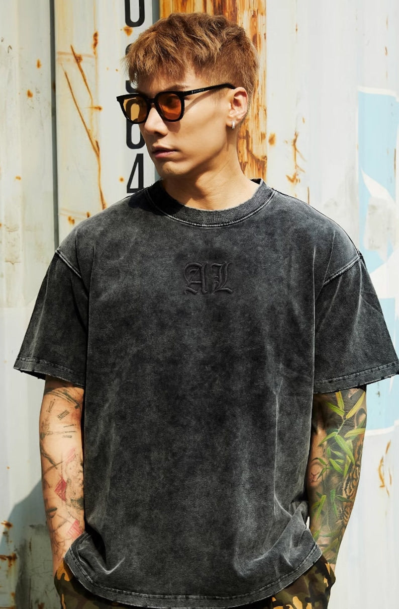 Personalized Custom Text Embroidered Tee | Minimalist Premium Cotton