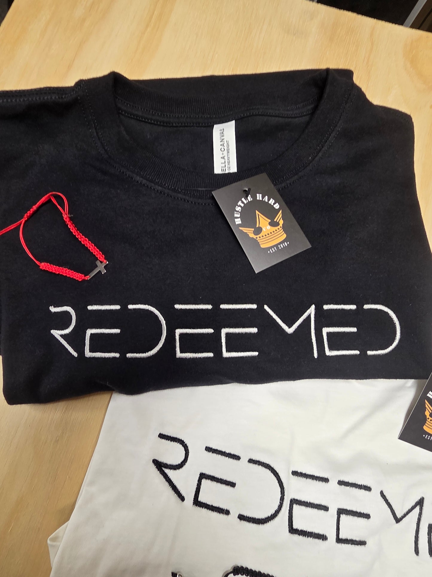 Redeemed Embroidered Heavyweight Tee – Hustle Hard Co.