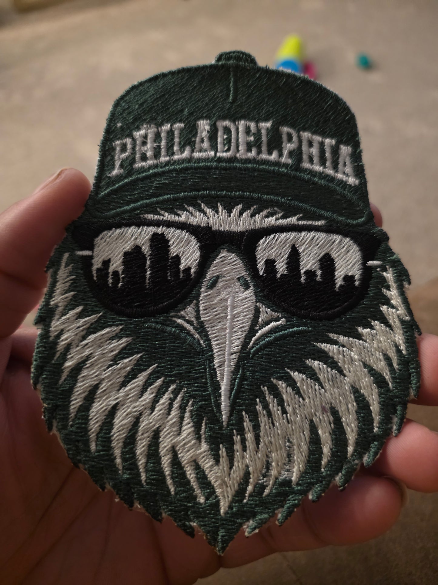 Philly Skyline Reflection Embroidered Patch – Premium Stitch